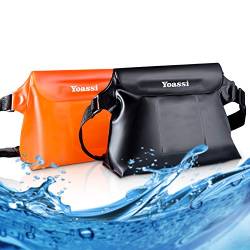 Yoassi 2 Stück wasserdichte Tasche Beutel Bauchtasche Schutzhülle für Wassersport, Strand, Schwimmen, Bootfahren, Schutzhülle Strand-Tasche von Yoassi