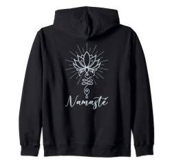 Unalome Symbol Lotusblume Namasté Kapuzenjacke von Yoga Kleidung Damen und Meditation Geschenke