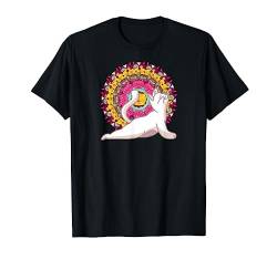 Yoga Chakra Mandala Meditation Yoga Katze Pilates T-Shirt von Yoga Shirts Damen und Herren Geschenke Zubehör
