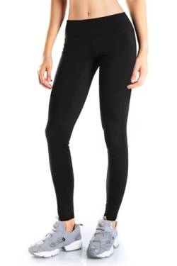 Yogipace Petite/Regular Tall Damen Thermo-Strumpfhose, wasserabweisend, mit Fleece gefüttert - Schwarz - M x 28L von Yogipace