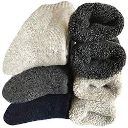 Men's Merino Wool Thermal Socks Thick Warm Soft Knitted Winter Socks(3-5Pairs),Multicoloured,38-46 von Yoicy