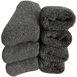 Yoicy Herren Schwere Dicke Wollsocken Merino Warme Thermosocken Wolle Socken Wandersocken Geschenke Wintersocken für Herren im Winter von Yoicy