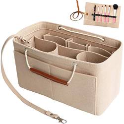 Yoillione Bag in Bag Handtaschen Organizer Filz Taschenorganizer Beige, Taschen Organisator Groß Bag Organizer, Innentasche Handtasche Einsatz Tote Organizer Tasche Damen mit Griff von Yoillione