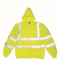 YOKO Warnschutz-Shirt Herren Hi Vis Zip Hoodie / EN ISO20471 Klasse 3 von Yoko