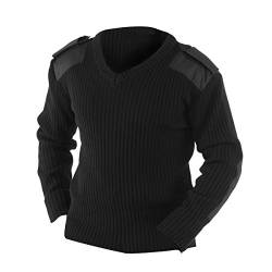 Yoko Herren NATO Security Sweater mit V-Ausschnitt (XL) (Schwarz) von Yoko