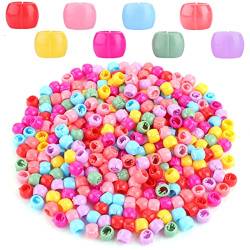 300 Stück Mini Perlen Haarspangens Bunte Kunststoff Haarclips Mehrfarbige Haarperlen Clips Mini Klauen Clips Mädchen Schmuck Zubehör von Yolev