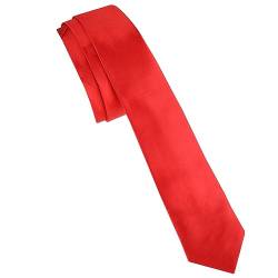 Krawatte Schwarz Rot Einfarbig 3,15 Zoll (8 cm) Schwarze Tie zum Selberbinden Geeignet für Geschäftliche Hochzeiten Abschlussbälle Formelle Anlässe Krawatten für Herren (Rot) von Yolev