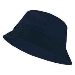 Yolev Fischerhut Damen Eimerhut Einfarbig Sonnenblende Bucket Hat mit UV Schutz Sonnen Hut Navy Blau Faltbar Sommer Outdoor Sporthut Anglerhut Herren von Yolev