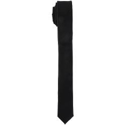 Yolev Schwarze Krawatte Einfarbig Herren Krawatte 4cm Schmale Krawatte Vorgebunden Verstellbar Eng Anliegend Geeignet für Herren Hochzeit Abschlussfeier Schuluniform von Yolev