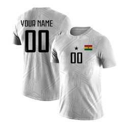Yolovi Personalisiertes fussballtrikot mit Namen Nummer Drucken Nationalflagge Sport Casual Trikots Fussballshirts für Herren Damen Jugendliche von Yolovi