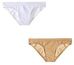 Yomie Herren Slips Atmungsaktiv Ice Silk Slips Briefs Dessous Bequem Slips Briefs Shorts Unterhose von Yomie