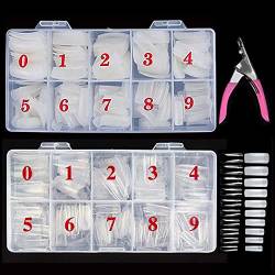 1000 Stück Acryl Künstlich Nagelspitzen Falsche Nagel Nageltips Französisch,Fake Acryl Nägel Tips für Gelnägel Mit Box + Gratis Nagelknipser(Pink) von Yomiin