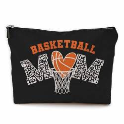 Yomisex Basketball-Mutter, Basketball-Geschenke für Mädchen, 17,8 x 25,4 cm Make-up-Tasche, Basketball-Geschenke, Basketball-Partygeschenk, Beige-b von Yomisex
