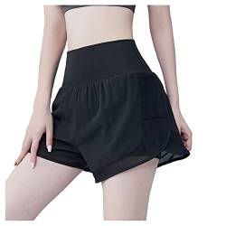 Frauenshorts Mesh Hohe Taillierte Sportliche Shorts Aus Pocket Short Sports Yoga Running Fitness von YonYeHong