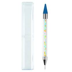 Nail Art Pen Doppelseitiger Nagelstift Point Drill Pen Diamantklebewerkzeug Maniküre-Werkzeug Für Nagelstudio Home Diy (Blue) von YonYeHong