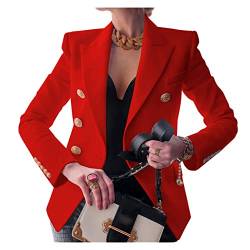 Slim Anzugjacke für Frauen mit Knopf Fashion Revers Collar Long Sleeve Blazer Anzug für Tägliches von YonYeHong