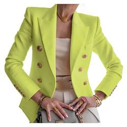 Slim Anzugjacke für Frauen mit Knopf Fashion Revers Collar Long Sleeve Blazer Anzug für Tägliches von YonYeHong