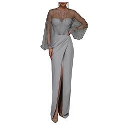 YonYeHong Frauen Hochzeitskleid Spitze Mesh Wrap Hip Kleid Brautkleider Slim Brautjungfer Abendkleid von YonYeHong