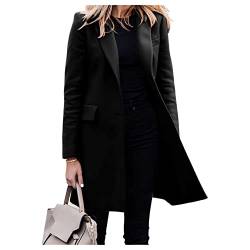 YonYeHong Long -Anzugjacke für Frauen mit Knopf Mode Casual Long Sleeve Blazer für Das Tägliche Büro von YonYeHong