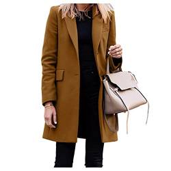 YonYeHong Long -Anzugjacke für Frauen mit Knopf Mode Casual Long Sleeve Blazer für Das Tägliche Büro von YonYeHong