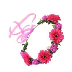 Blumenstirnbänder für Damen, Braut, Blume für Hochzeit, Party, Zubehör, Blumengirlanden, Haarkranz, Blumenkranz, Blumenstirnbänder für Mädchen von Yooghuge