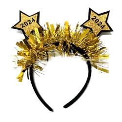 Goldener silberner Haarreif, Stirnband, festliche Frisur für Neujahr, Weihnachten, festliche Feier, Lametta-Haarreifen von Yooghuge