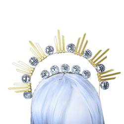 Yooghuge Ball Stirnband Funkelndes Hochzeits Haarband Zarter Kopfschmuck Für Party Enthusiasten Halloween Cosplay Kopfbedeckung Elegante Verzierung von Yooghuge