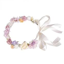 Yooghuge Kranz, koreanischer Stil, Damen-Haarschmuck, verstellbare Blumenkrone, Stirnband, Kunstblumen, Foto-Requisiten und den täglichen Gebrauch von Yooghuge