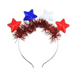 Yooghuge LED-Haarreif für Erwachsene, glänzendes Stern-Design, Neujahr, Party, Festival, Haarreif für Aufführungen, Unisex, Weihnachts-Stirnbänder für Frauen, LED-Weihnachts-Stirnbänder für Kinder von Yooghuge