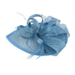 Blume Hut Fascinator Hut Feder Mesh Netz Schleier Party Hut Ascot Hüte Blume Derby Hut mit Clip und Stirnband für Frauen Rosen Vintage Retro 40er 50er Jahre Fascinator Hochzeit Party Hut von Yookstar