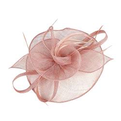 Damen Hut Damen Fascinator Hut Blume Mesh Federn Clip Kopfschmuck Haarschmuck für Party Kirche Hochzeit Cocktail Jockey Club Fascinator Mit Stirnbandclip Für Hochzeitsdekorationen von Yookstar