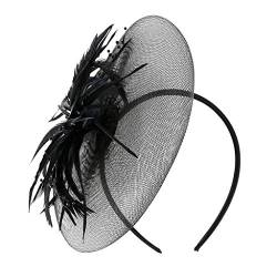 Damen Hut Fascinator Haar Clip Cocktail Tee Party Pilzbox Derby Hut für Hochzeitskirche Braut Headwear für Frauen Mädchen Blumenhochzeitsrennen Party Faszinator Net Hut Faszinator von Yookstar