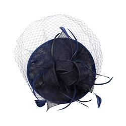 Fascinator Anlasshut Fascinator Hüte für Frauen Pillbox Hut mit Schleier Stirnband und Einer Gegabelten Clip Tea Party Kopfbedeckung Fascinator Mit Stirnbandclip Für Hochzeitsdekorationen von Yookstar