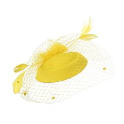 Fascinator Hochzeit Fascinator Hüte für Frauen Pillbox Hut mit Schleier Stirnband und Einer Gegabelten Clip Tea Party Kopfbedeckung Kostüm Haarspange Haarnadel Hut Vintage Hüte für Frauen von Yookstar