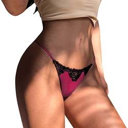 Yookstar Tanga Damen Pantys Damen Frauen Unterwäsche Tangas Spitze Bikini Höschen G String Tanga Stretch Ladie Brief Tanga Unterwäsche Mit Öffnung mit verstellbarem Taillenband Sexy Unterwäsche von Yookstar