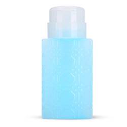 250ml Push Down Pumpspender Flasche, Nagellackentferner Pumpspender, Leere Flasche Nagellackentferner Flüssigkeitsbehälter für Make-up-Entferner Nail Art(Quadratisch blau) von Yosoo Health Gear
