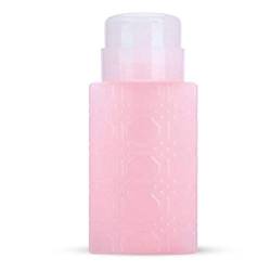 250ml Push Down Pumpspender Flasche, Nagellackentferner Pumpspender, Leere Flasche Nagellackentferner Flüssigkeitsbehälter für Make-up-Entferner Nail Art(Quadratisch rosa) von Yosoo Health Gear