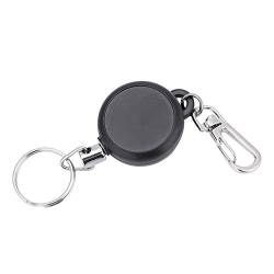 Einziehbare Schlüsselanhänger, Schlüsselanhänger, 60 cm Edelstahldrahtseil Einziehbarer Schlüsselanhänger Stretching Key Clasp Anti Lose Keyring von Yosoo Health Gear