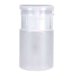 Pumpflaschenspender, 60 Ml Nagellackentferner Pumpspender Push-Down-Reinigungsflasche, Leerer Flüssigkeitsflaschenbehälter für Nagellack und Make-up-Entferner(Weiß) von Yosoo Health Gear