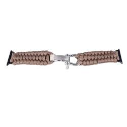 Yosoo Geflochtenes Armband, Handgewebt, Stilvoller Look, Uhrenarmband für IOS-Uhrenserie SE, Anwendbar Im Täglichen Leben, Büroarbeit (Brown) von Yosoo