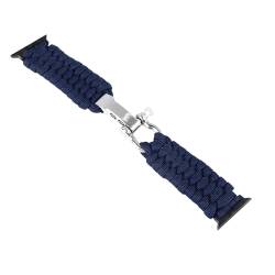 Yosoo Geflochtenes Armband für Damen, Handgewebtes Armband aus Nylonlegierung, für IOS Watch SE-Serie (BLUE) von Yosoo