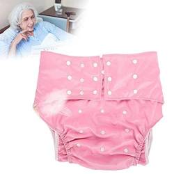 Wiederverwendbare Adult Windel, Waschbar Erwachsene Tasche Windelabdeckung eng Anliegende Einstellbare Windel Tuch für Inkontinenz Pflege Schützende Unterwäsche(Rosa) von Yotown