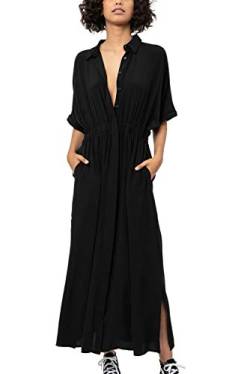 YouKD Damen Baumwoll Cardigan Maxi Böhmisches Kleid Strand Bikini Vertuschung Robe Long Kimono Einheitsgröße Loungewear von YouKD