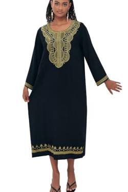 YouKD Damen Sommer Baumwolle Lang Kaftan Maxikleid Bohemian Badeanzug Beach Cover Up Roben von YouKD