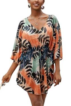 YouKD Damen Sommer Tunika Tops Bohemian Beach Cover Up Kleid Resort Badeanzug Robe T-Shirts von YouKD