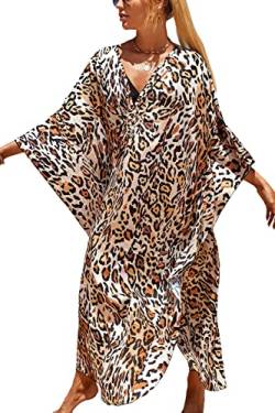 YouKD Sommer Geblümter Loser Kaftan Boho Beach Bikini Cover Up Kleid Plus Size Robe für Damen von YouKD