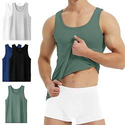 YouShow 5er Pack Tanktops Viele Farben 100% Baumwolle Herren Unterhemd Business Classic Lang Mehrfarbig 3XL von YouShow