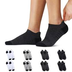 YouShow 8 Paar Sneaker Socken Mehrfarbig Herren Damen Atmungsaktive Sportsocken, Baumwolle Gepolsterte Kurz Halbsocken 4346 von YouShow