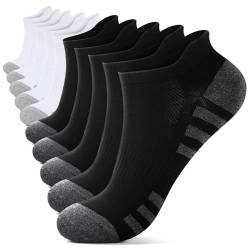 YouShow Sneaker Socken Herren 43-46 Sportsocken Kurz Laufsocken Schwarz Weiß 10 Paar von YouShow