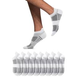 YouShow Socken Herren 43-46 Sportsocken Baumwolle Laufsocken Kurze Weiß Wandersocken Running von YouShow
